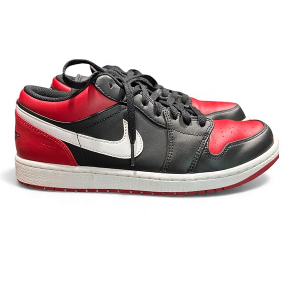 Air Jordan 1 Low "Alternate Bred Toe Black/Gym Red-White size 10 - Picture 2 of 11